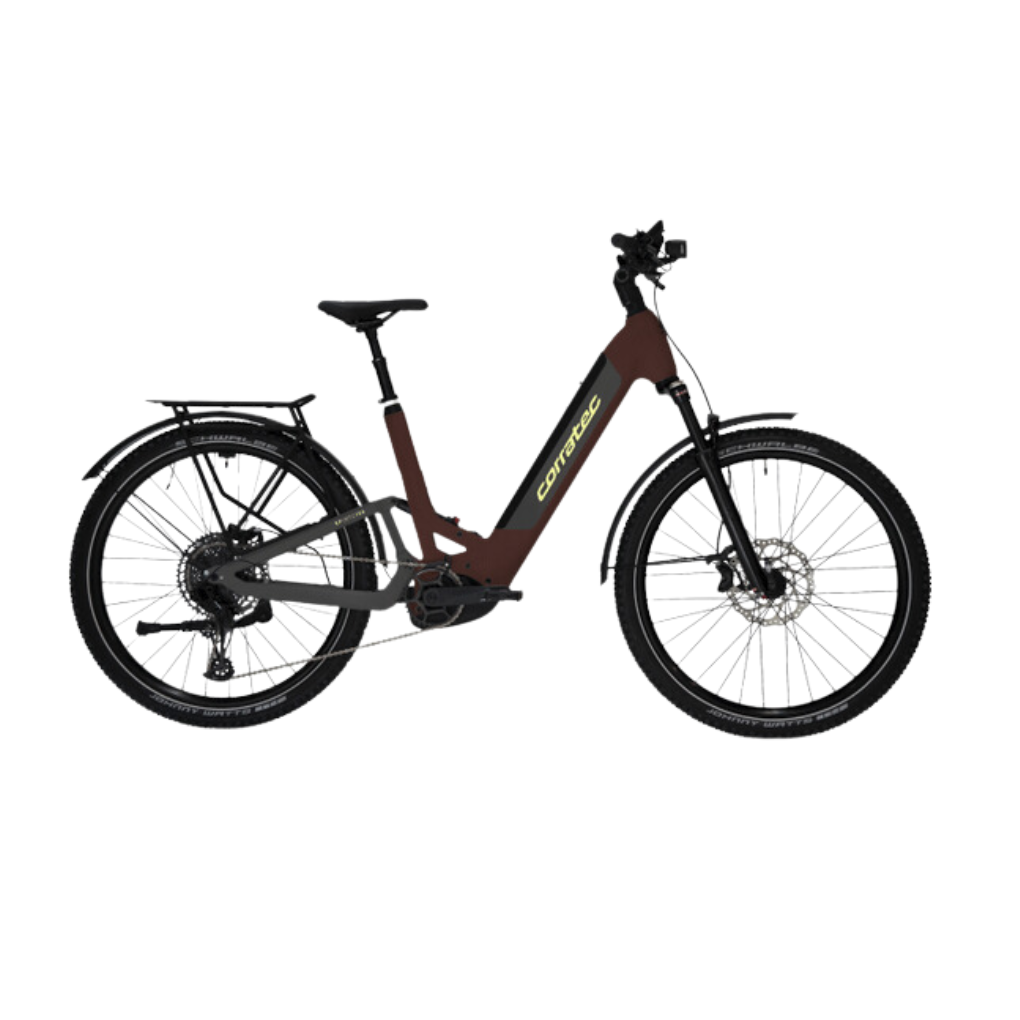 Bicicleta Corratec E-Power MTC 100 Wave CX6 Marrn-Gris Oscuro-Verde