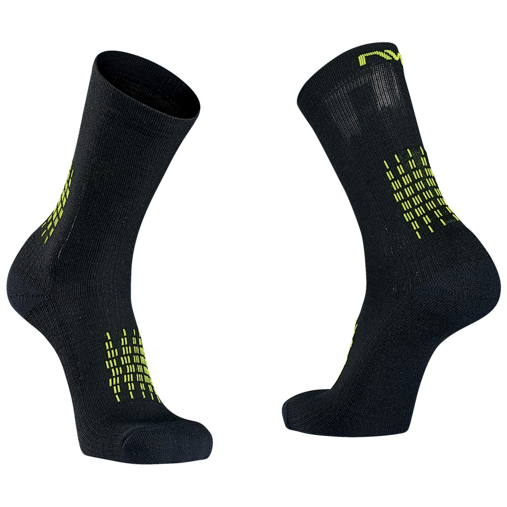 Calcetines Northwave Alto FAST WINTER Negro-Amarillo Fluo 2023-24