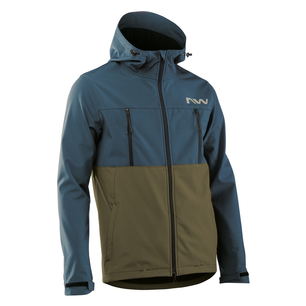 Chaqueta Northwave EASY OUT SOFTSHELL Azul Deep-Verde Forest 2024-25